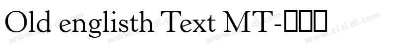 Old englisth Text MT字体转换